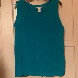 ELLEN ASHLEY SLEEVELESS TOP SZ L. 100% SILK. NEW